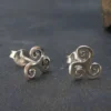 Triskel Keltische Ohrstecker 925 Silber Ohrschmuck