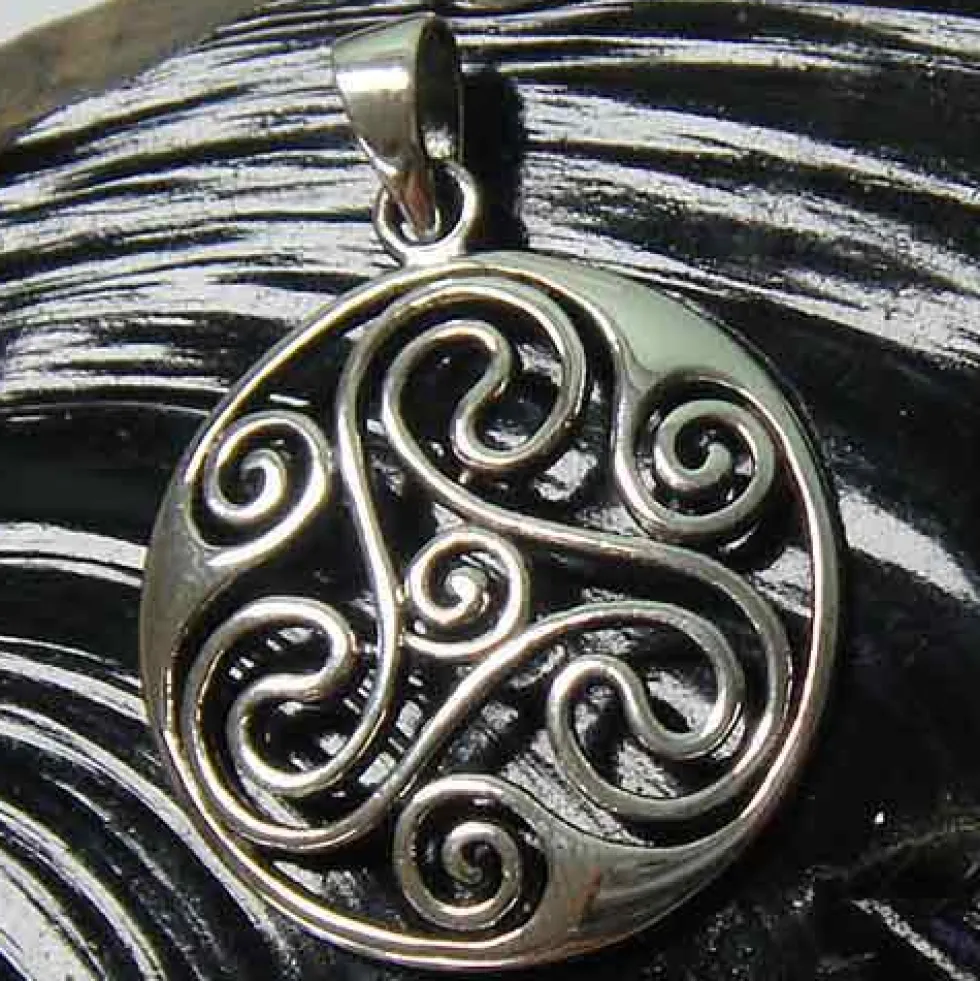 Triskel Schmuck Anhänger 925 Silber offenes Triskelion