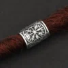 Vegvisir Bartschmuck Wikingerschmuck 925 Silber Bartperle