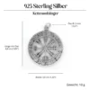 Vegvisir Runen Anhänger Wikinger Schmuck 925 Silber