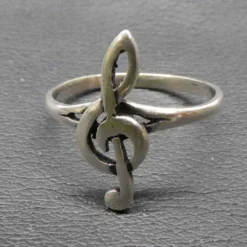 Violinschlüssel Ring Schmuck Damen Kinder Musiker Notenschlüssel 925 Silber