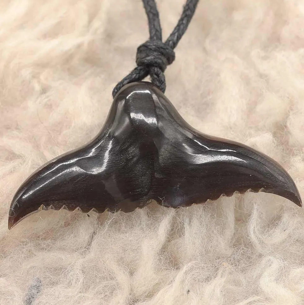 Walfluke Hornschmuck Anhänger Kette