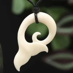 Walfluke Schmuck Anhänger aus Knochen Kette