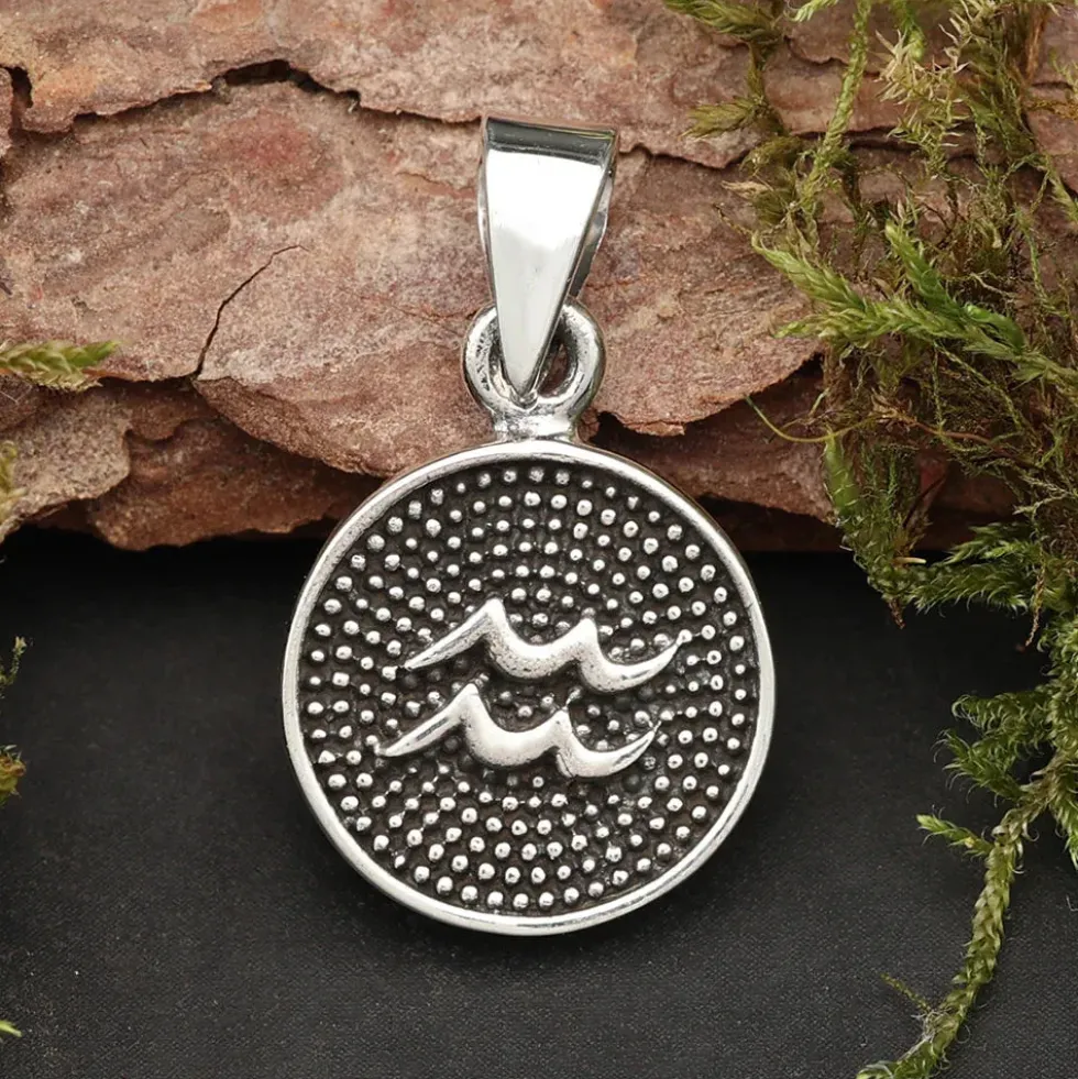 Wassermann Schmuck Astrologie Sternzeichen 925 Silber Anhänger Schmuck