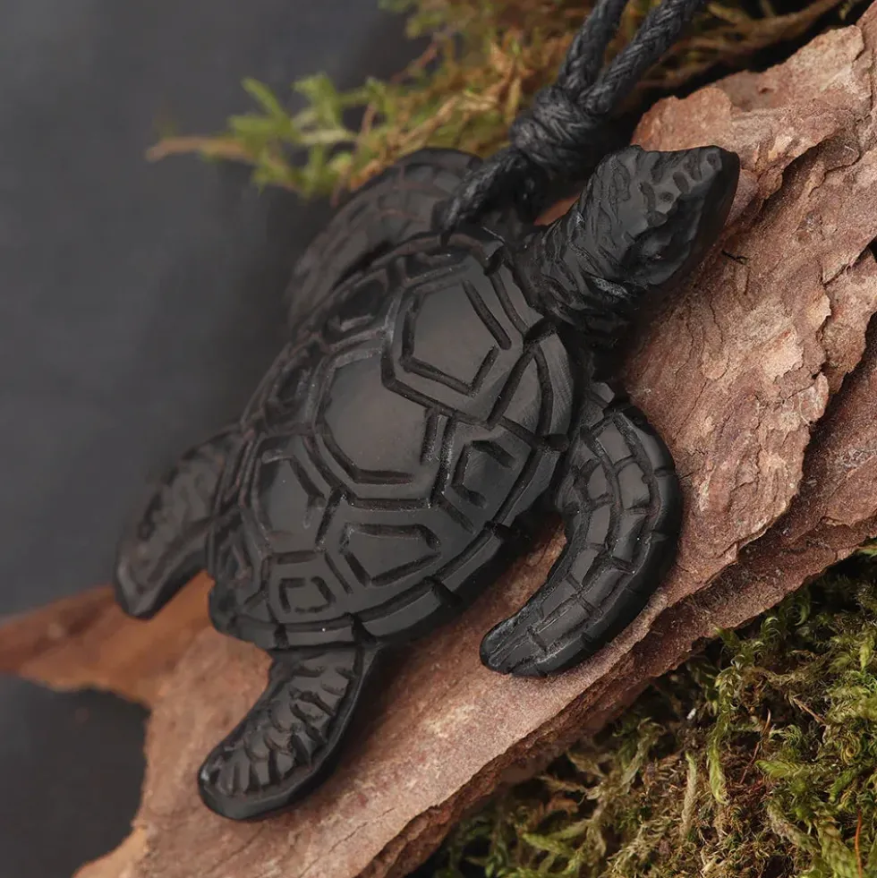 Wasserschildkröte Hornschmuck Anhänger Kette