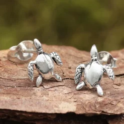 Wasserschildkröte Ohrstecker 925 Silber Ohrschmuck