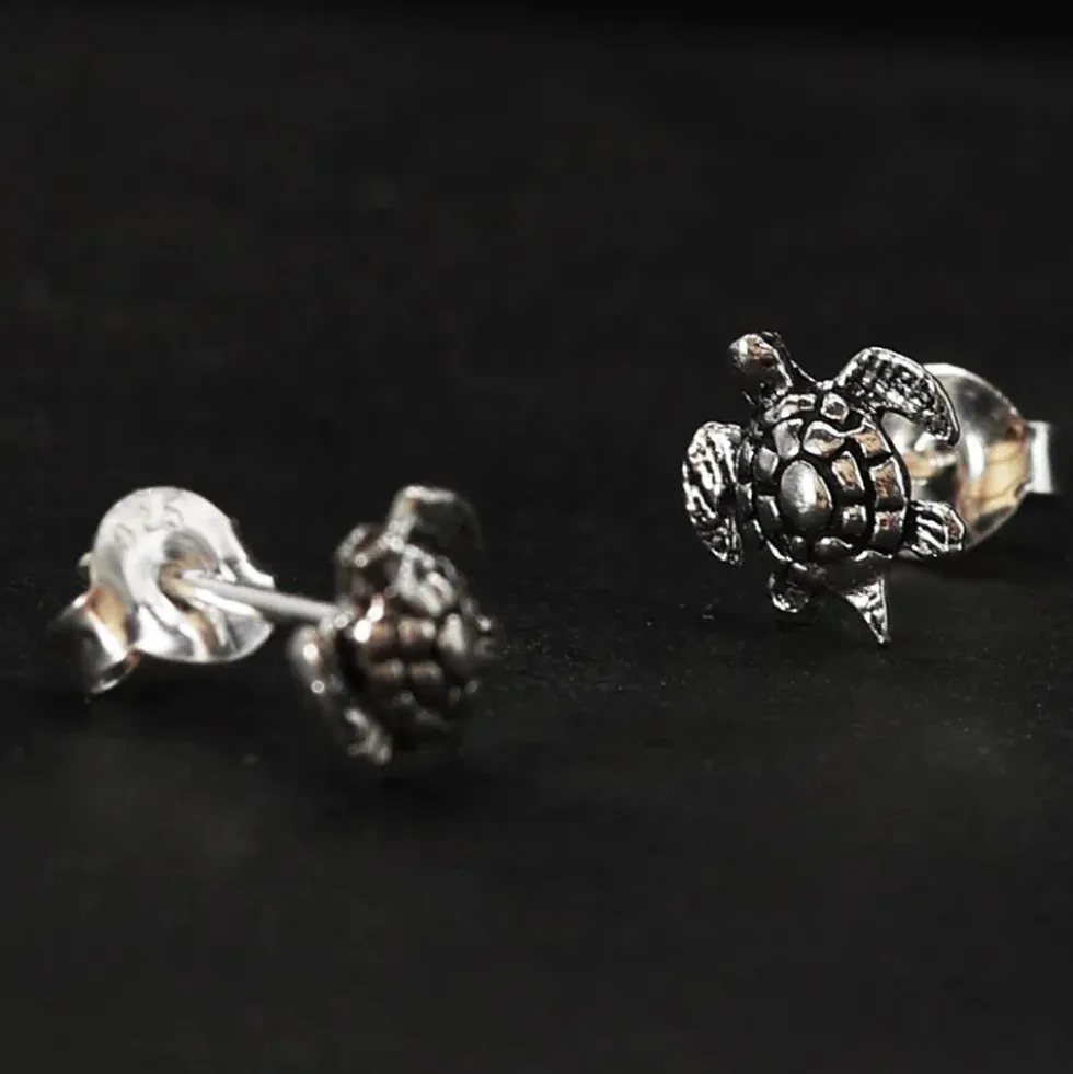 Wasserschildkröte Ohrstecker 925 Silber Ohrschmuck