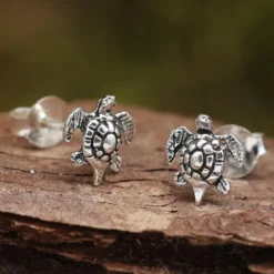 Wasserschildkröte Ohrstecker 925 Silber Ohrschmuck