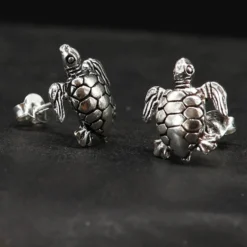 Wasser Schildkröte Ohrstecker 925 Silber Ohrschmuck