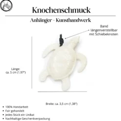 Wasserschildkröte Schmuck aus Knochen Kette