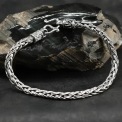 Wikinger Armband 925 Sterlingsilber 4 mmArmschmuck