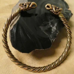 Wikinger Armreif Bronze Raben Armschmuck 5,5 cm innen