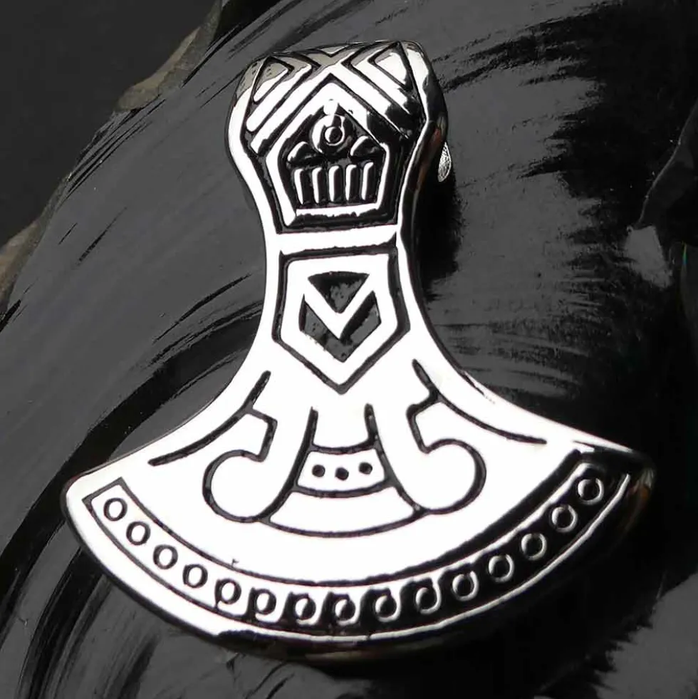Wikinger Axt Edelstahl Beil Thorshammer Odin Schmuck