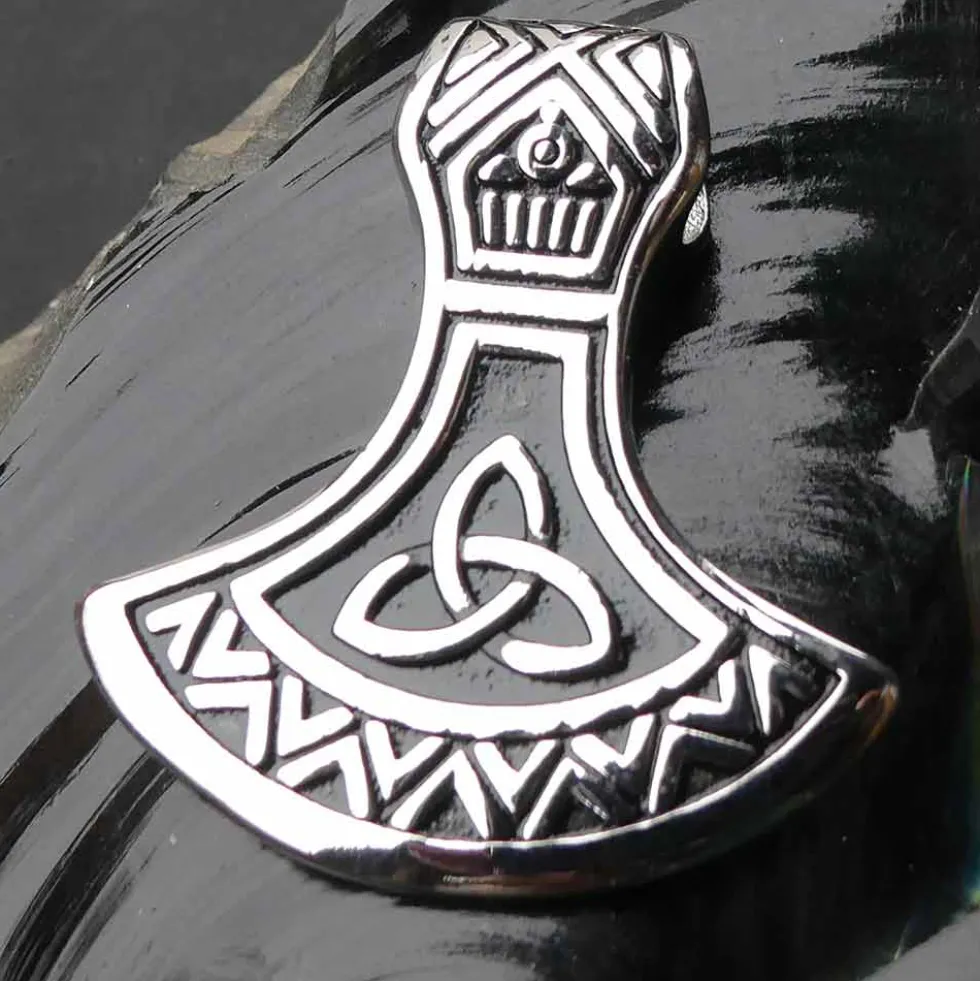 Wikinger Axt Edelstahl Beil Thorshammer Odin Schmuck