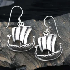 Wikingerboot Ohrhänger 925 Sterlingsilber (Paar)