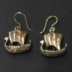 Wikinger Drachenboot Ohrringe Bronze Einhänger Schmuck