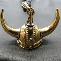 Wikinger Helm Bronze Schmuck Kette massiv