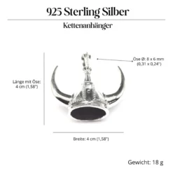 Wikinger Helm 925 Silber Anhänger Schmuck ausgefallen
