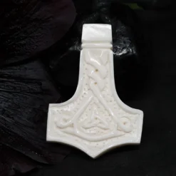 Wikinger Schmuck Mjölnir Knochen Schmuck Anhänger Halskette