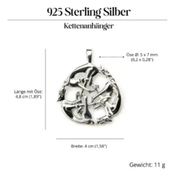 Wilde Jagd keltischer Schmuck 925 Silber