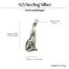 Wolf Schmuck Anhänger heulender Wolf 925 Silber
