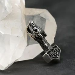Wolfshammer Schmuck Wikinger Kettenanhänger 925 Silber