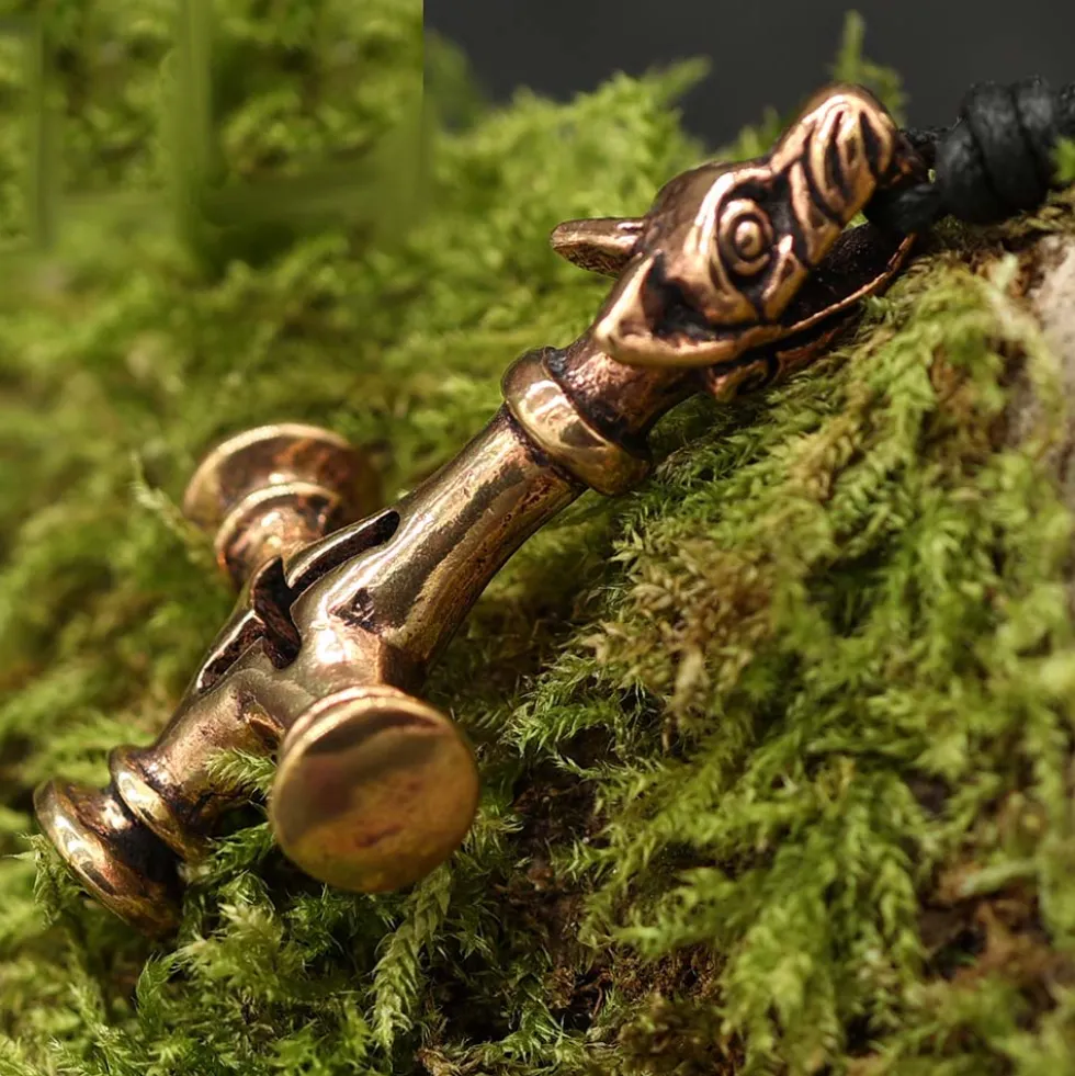 Wolfskreuz 5,5 cm Schmuck Bronze Kettenanhänger