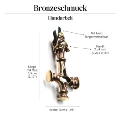Wolfskreuz 5,5 cm Schmuck Bronze Kettenanhänger
