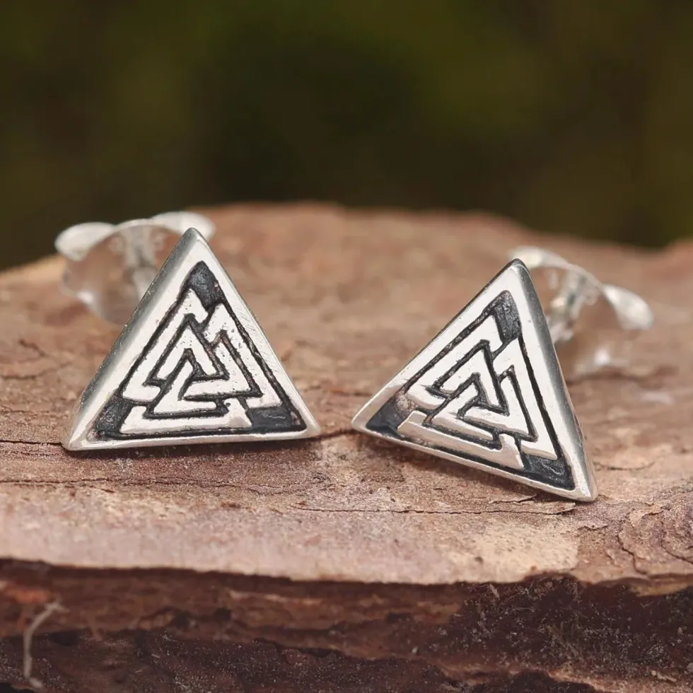 Wotansknoten Ohrstecker 925 Silber keltischer Ohrschmuck