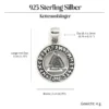 Wotans Knoten Schmuck mit Runen Anhänger 925 Silber