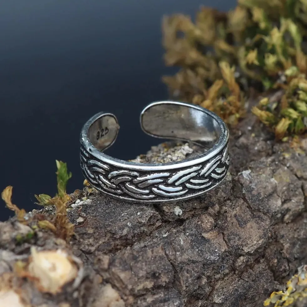 Zehenring Keltenknoten Schmuck Sommer 925 Silber Fußschmuck