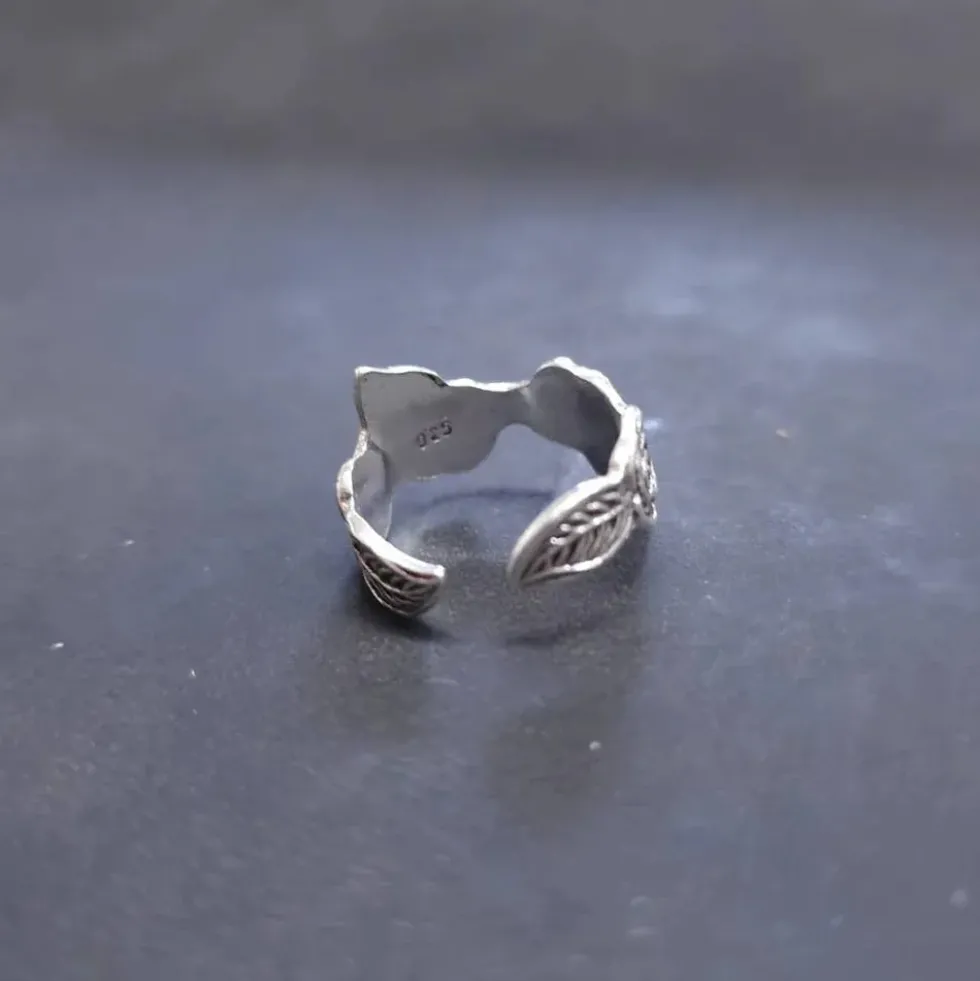 Zehenring Rose Schmuck Sommer 925 Silber Fußschmuck