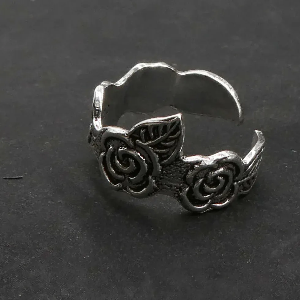 Zehenring Rose Schmuck Sommer 925 Silber Fußschmuck