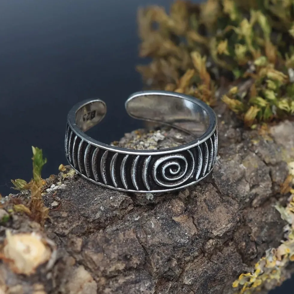 Zehenring Spirale Schmuck Sommer 925 Silber Fußschmuck