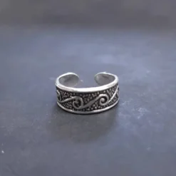 Zehenring Welle Schmuck Sommer 925 Silber Fußschmuck