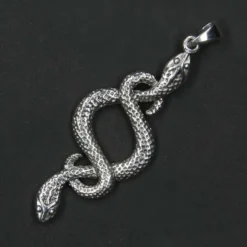 Zwei Schlangen Schmuck 925 Silber Kettenanhänger
